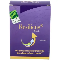 100% natural Resiliens Deporte, 60 cápsulas.