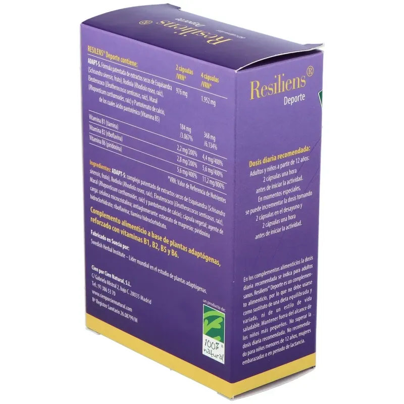 100% Natural Resiliens Deporte | Farmacia Barata