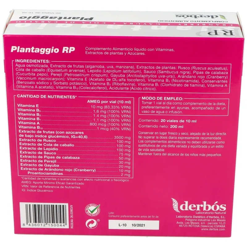 Plantaggio RP 20 ampollas | Farmacia Barata Plantaggio RP 20 ampollas | Farmacia Barata