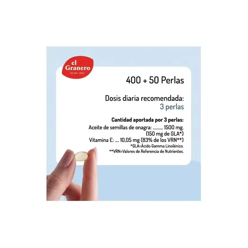 Onagra 400perl 710 mg Granero | Farmacia Barata Onagra 400perl 710 mg Granero | Farmacia Barata