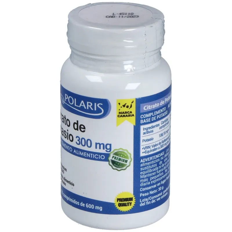 Citrato de Potasio 300 mg Polaris | Farmacia Barata