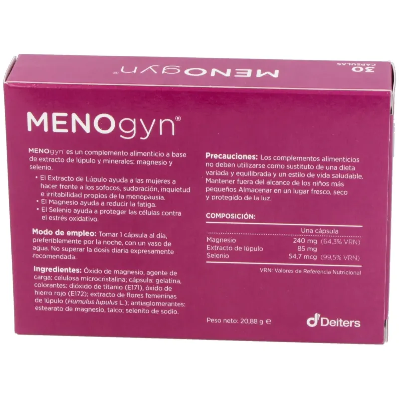 Menogyn 30 cápsulas | Farmacia Barata Menogyn 30 cápsulas | Farmacia Barata