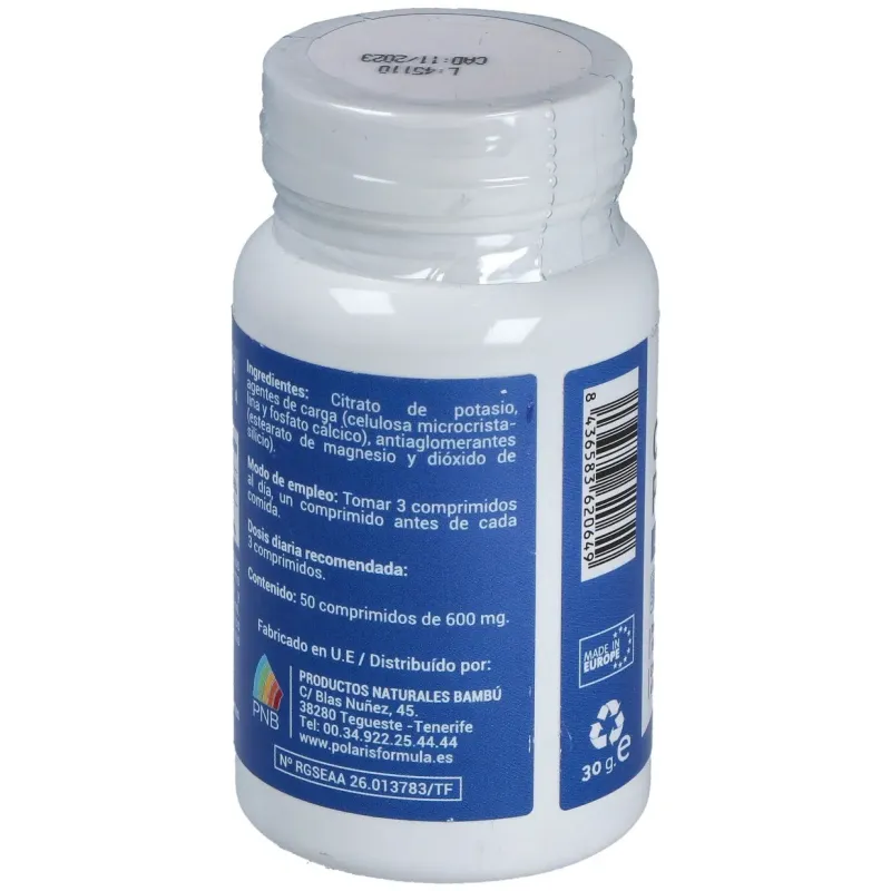 Citrato de Potasio 300 mg Polaris | Farmacia Barata
