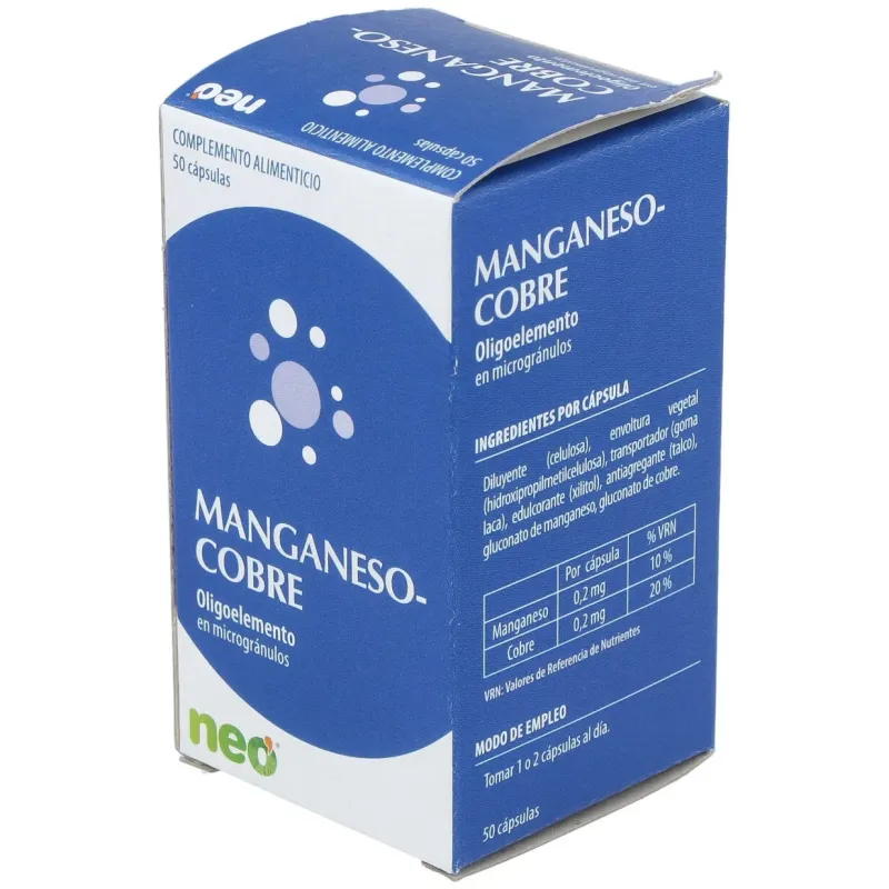 Manganeso Cobre 50cap Neo | Farmacia Barata Manganeso Cobre 50cap Neo | Farmacia Barata