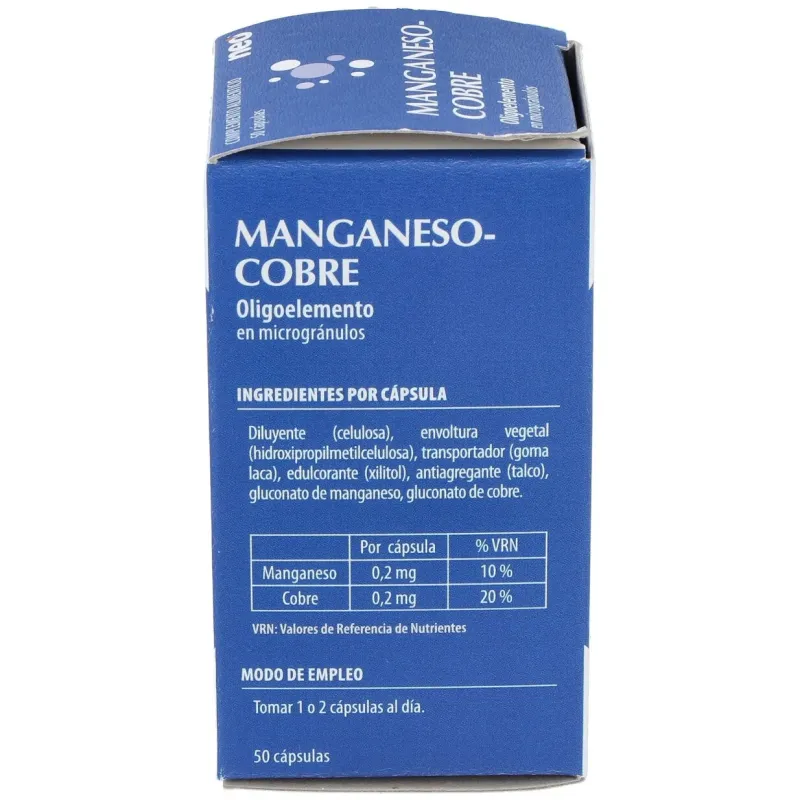 Manganeso Cobre 50cap Neo | Farmacia Barata Manganeso Cobre 50cap Neo | Farmacia Barata