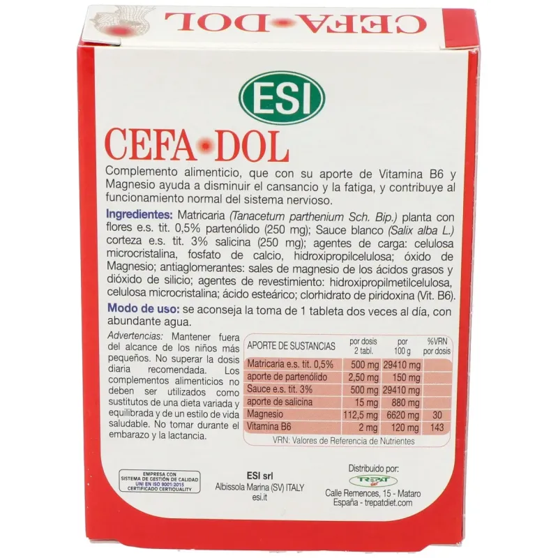 CEFADOL 30tab ESI | Farmacia Barata