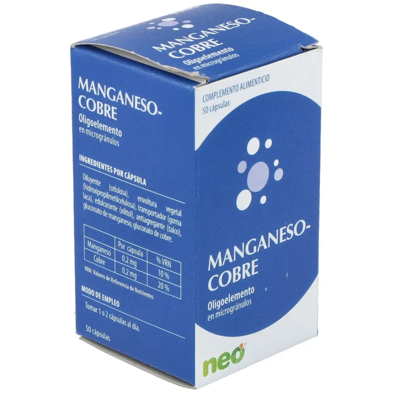 Manganeso Cobre 50cap Neo | Farmacia Barata Manganeso Cobre 50cap Neo | Farmacia Barata