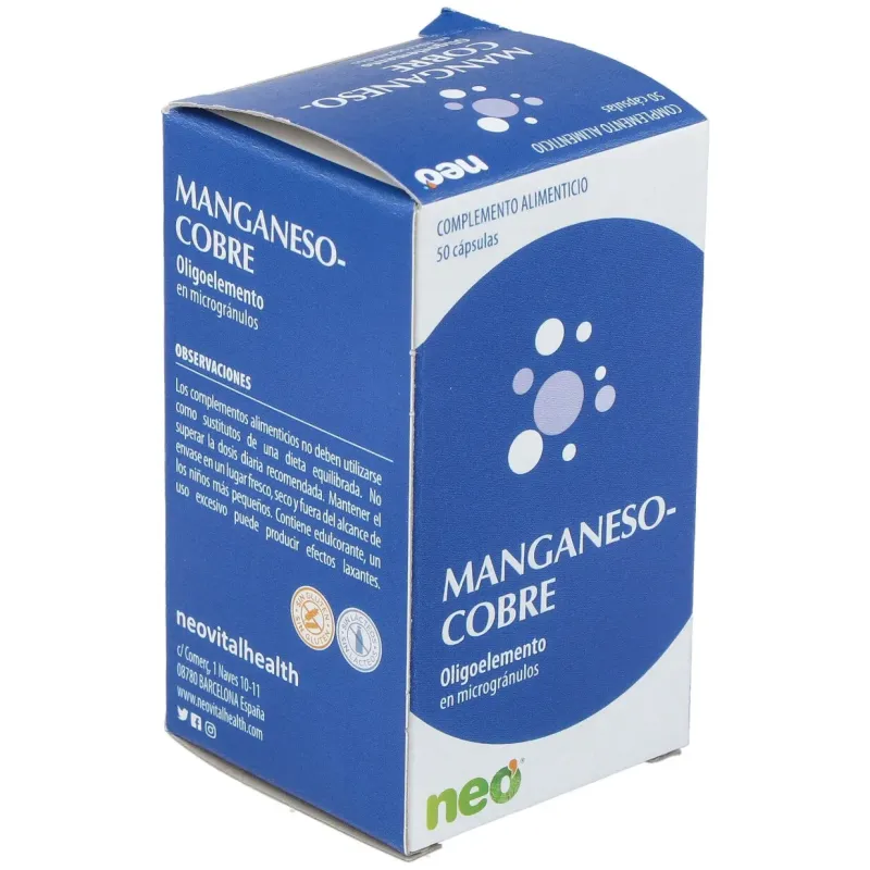Manganeso Cobre 50cap Neo | Farmacia Barata Manganeso Cobre 50cap Neo | Farmacia Barata