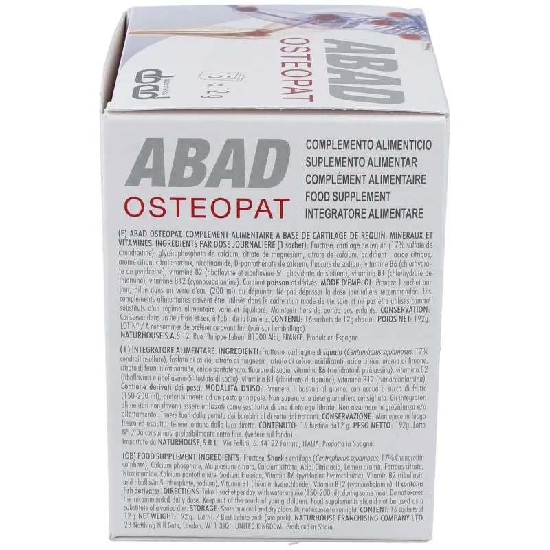 Osteopat 16 sobres Lab.Abad | Farmacia Barata