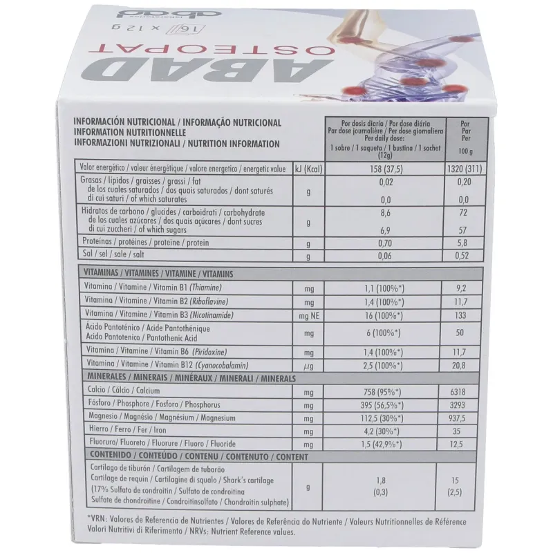 Osteopat 16 sobres Lab.Abad | Farmacia Barata