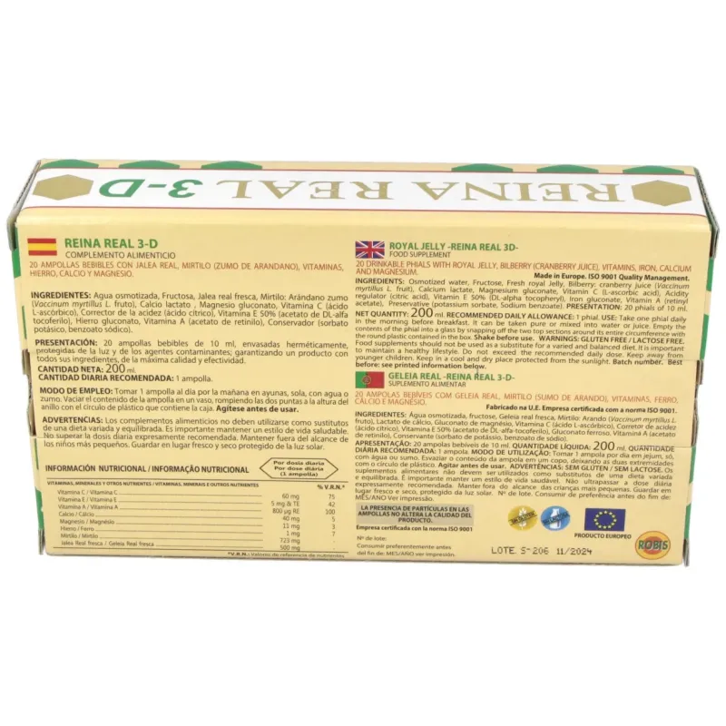 Reina Real 3ª Edad 20 ampollas Robis | Farmacia Barata Reina Real 3ª Edad 20 ampollas Robis | Farmacia Barata