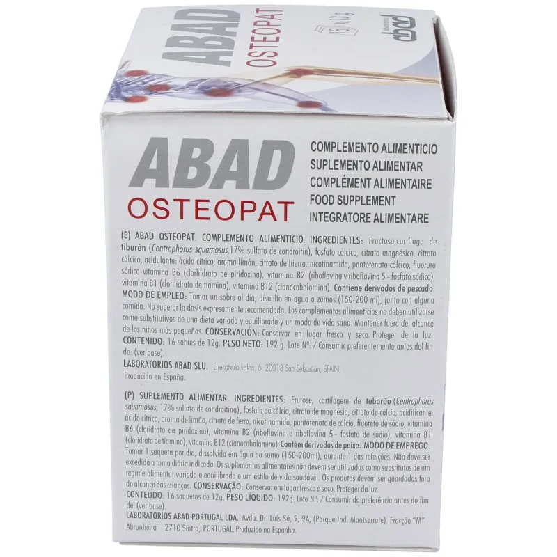 Osteopat 16 sobres Lab.Abad | Farmacia Barata