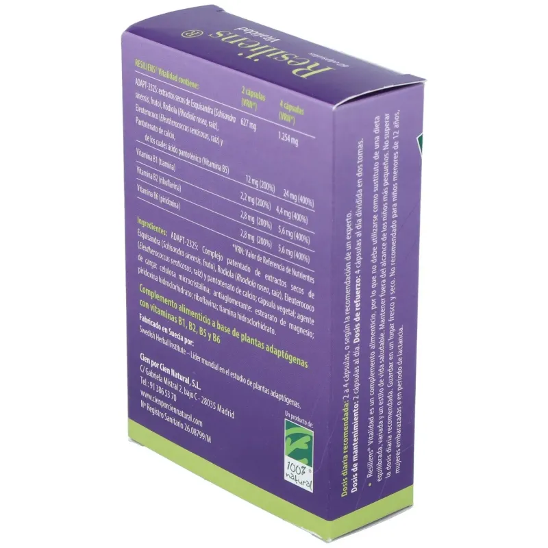 100% Natural Resiliens Vitalidad | Farmacia Barata