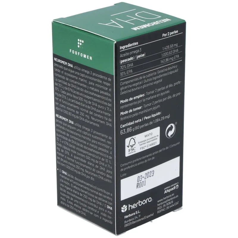 Neuromen DHA 60 perlas | Farmacia Barata Neuromen DHA 60 perlas | Farmacia Barata