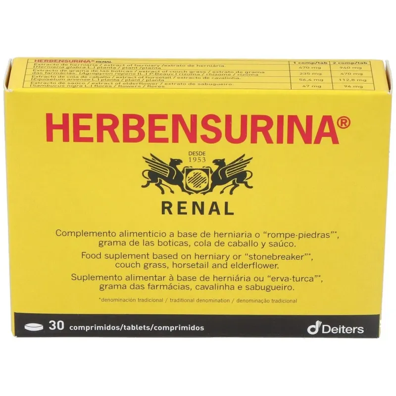 Deiters Herbensurina, 30 comprimidos | Farmacia Barata Deiters Herbensurina, 30 comprimidos | Farmacia Barata
