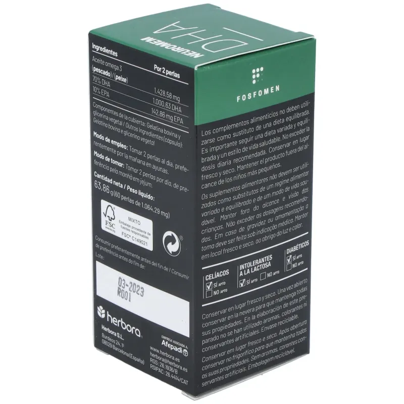 Neuromen DHA 60 perlas | Farmacia Barata Neuromen DHA 60 perlas | Farmacia Barata