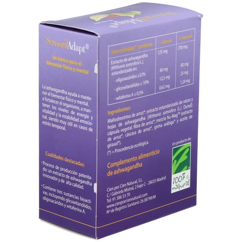 Cienporcien Sensoril Adapt, 60 cápsulas | Farmacia Barata Cienporcien Sensoril Adapt, 60 cápsulas | Farmacia Barata
