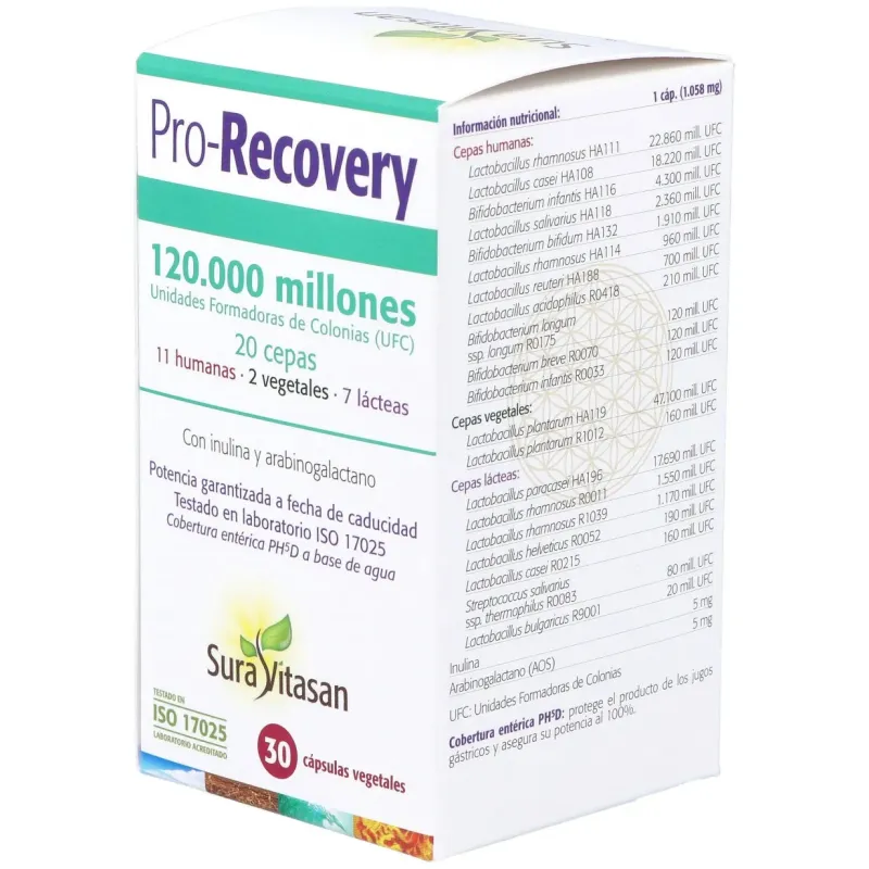 Pro Recovery 30 cápsulas Sura Vitasan | Farmacia Barata