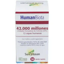 Sura Vitasan Human Biota 100% Natural, 30 cápsulas