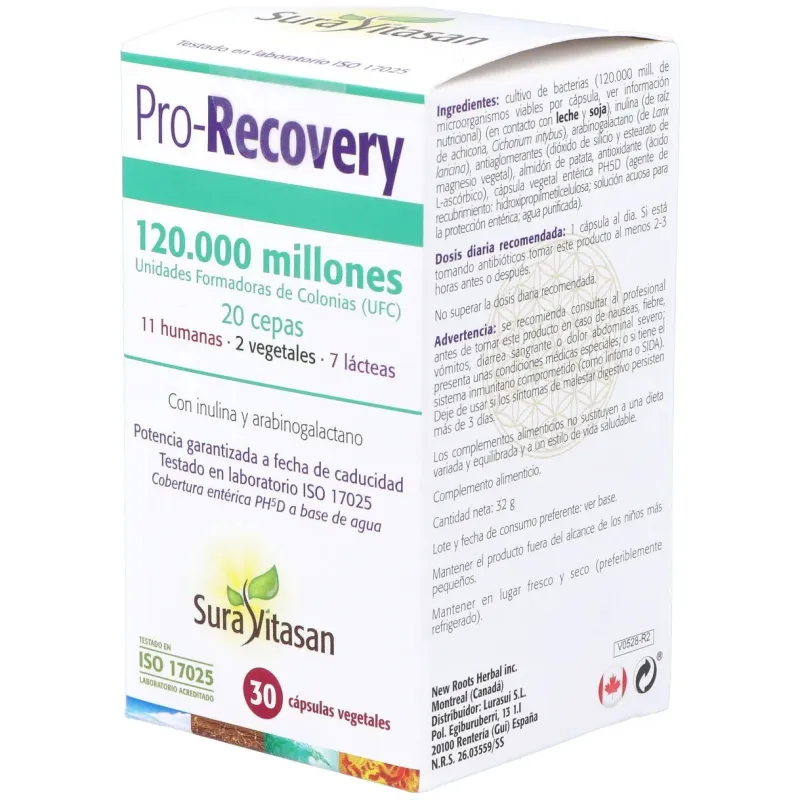Pro Recovery 30 cápsulas Sura Vitasan | Farmacia Barata