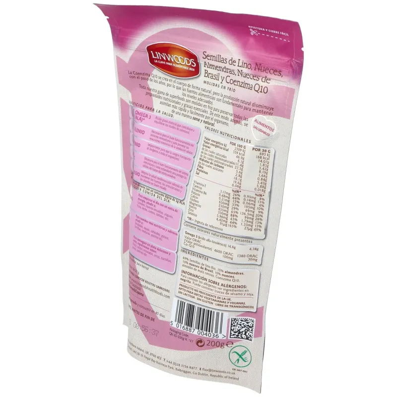 Linwoods Lino Nueces Almendras Q10 200 g | Farmacia Barata Linwoods Lino Nueces Almendras Q10 200 g | Farmacia Barata