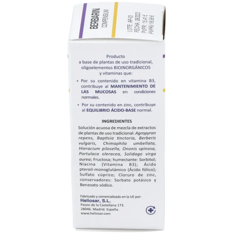 Berbarin Compensium 50ml Heliosar | Farmacia Barata Berbarin Compensium 50ml Heliosar | Farmacia Barata