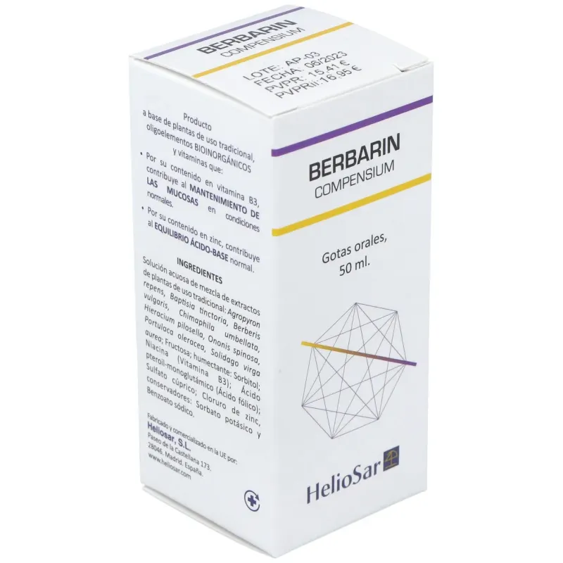 Berbarin Compensium 50ml Heliosar | Farmacia Barata Berbarin Compensium 50ml Heliosar | Farmacia Barata