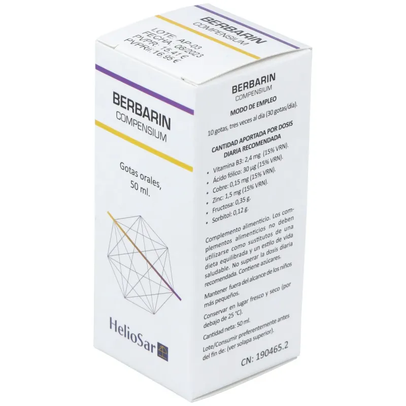 Berbarin Compensium 50ml Heliosar | Farmacia Barata Berbarin Compensium 50ml Heliosar | Farmacia Barata