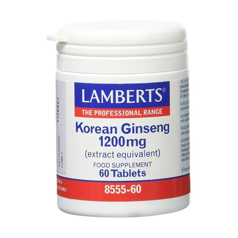 LAMBERTS Ginseng coreano 1.200mg, 60 comprimidos.