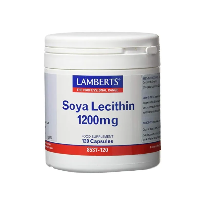 LAMBERTS Lecitina de Soja 1200mg, 120 cápsulas.