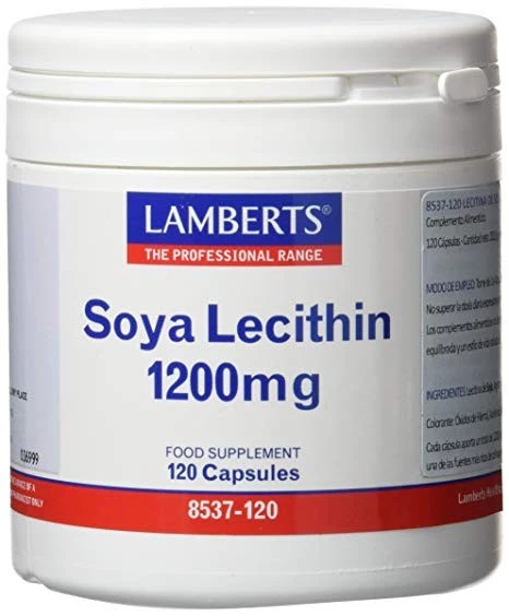 LAMBERTS Lecitina de Soja 1200mg, 120 cápsulas.