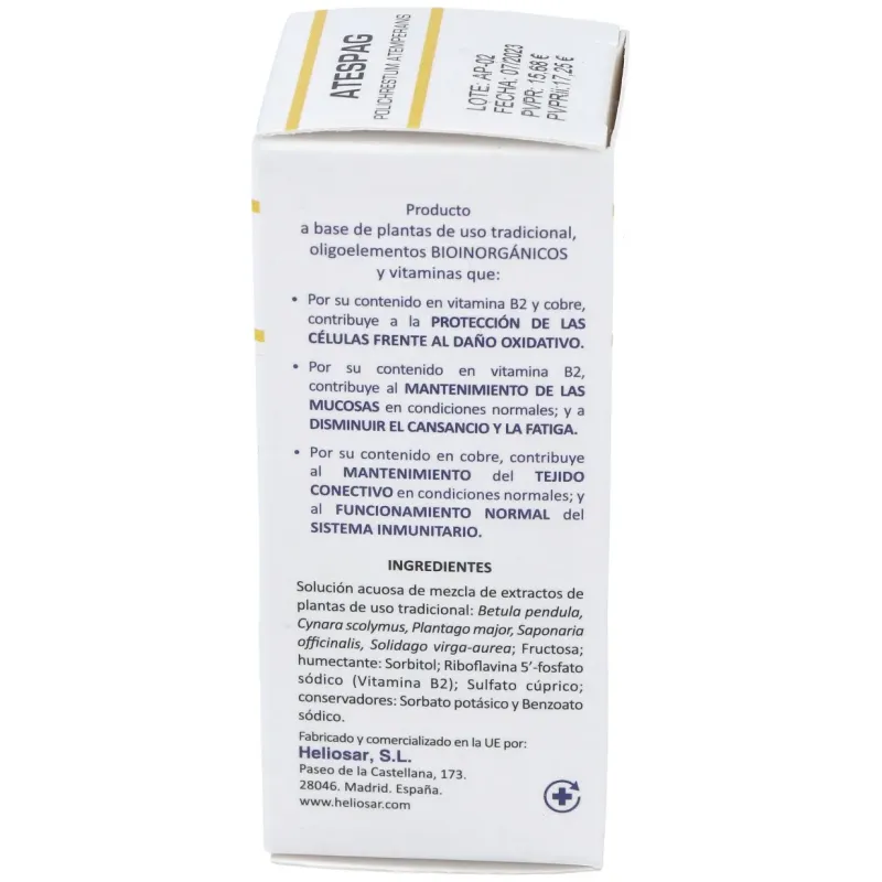 Atespag Polichrestum Atemperans 50ml Heliosar | Farmacia Barata