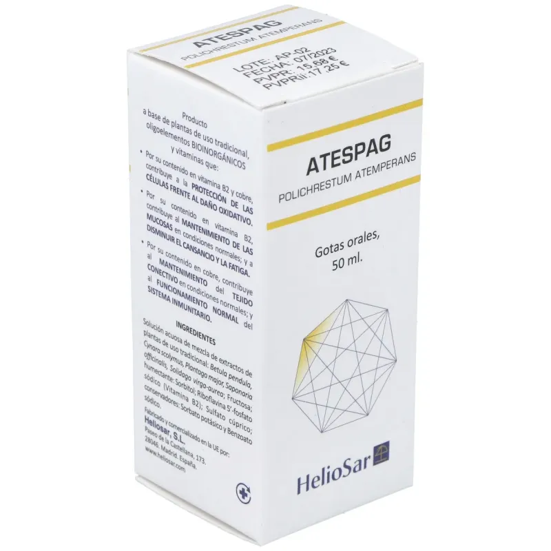 Atespag Polichrestum Atemperans 50ml Heliosar | Farmacia Barata