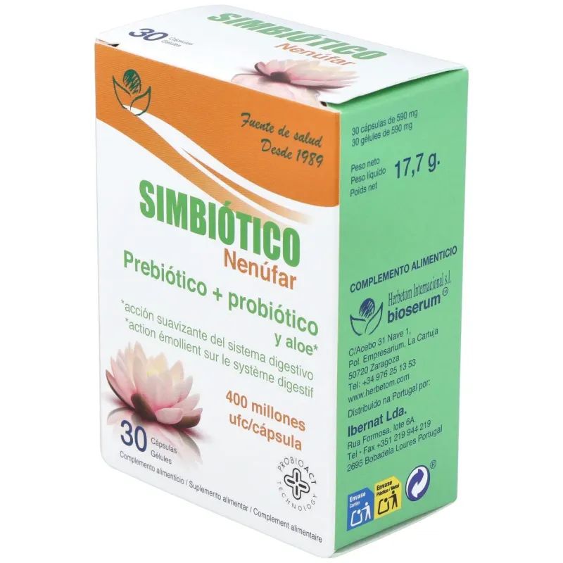 Bioserum Simbiótico Nenúfar 30 cápsulas | Farmacia Barata