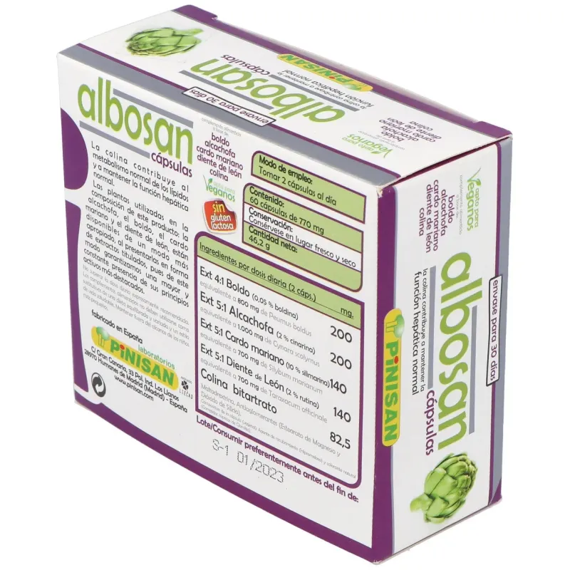 Pinisan Albosan 60 cápsulas | Farmacia Barata