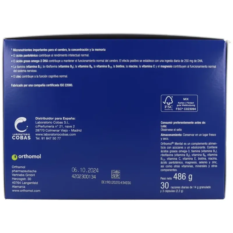 Orthomol Mental 30 sobres | Farmacia Barata Orthomol Mental 30 sobres | Farmacia Barata