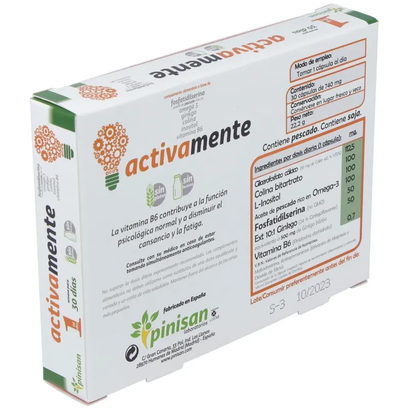Pinisan Activa 30 cápsulas | Farmacia Barata