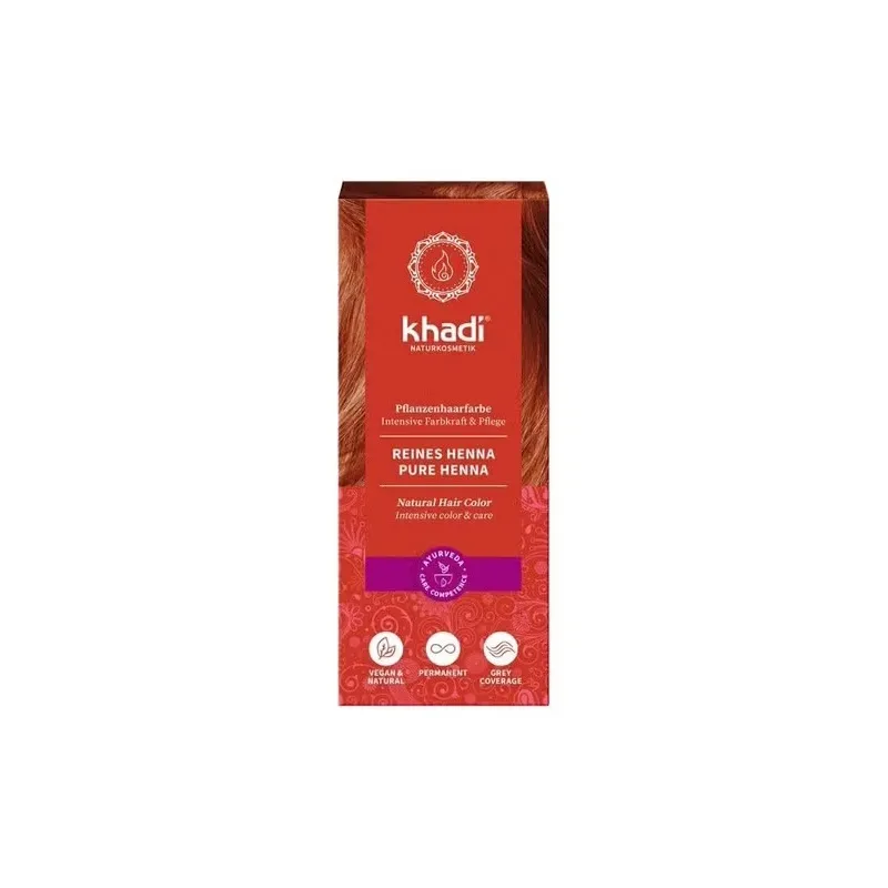 Khadi Henna Natural Rojo 100g | Farmacia Barata