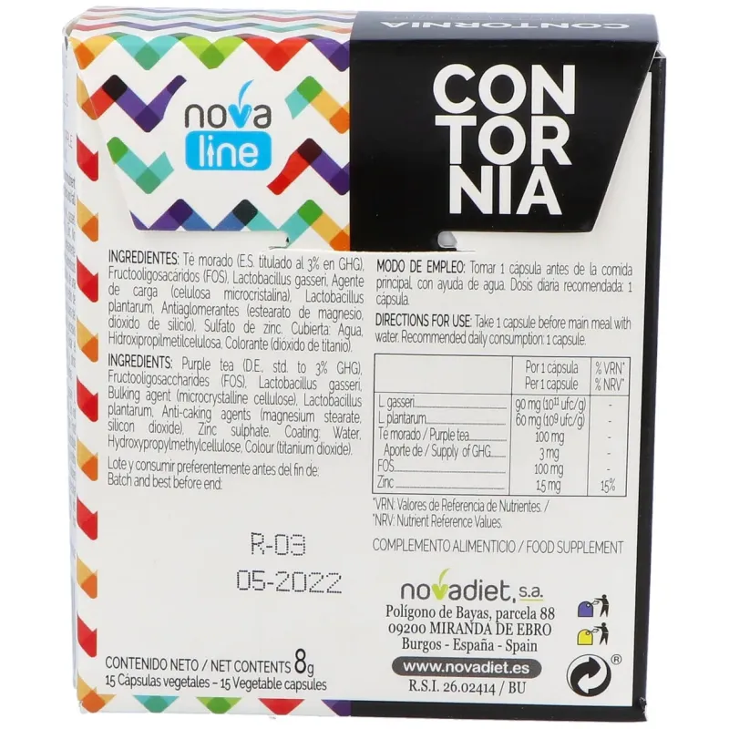 Nova Diet Contornia 15 cápsulas | Farmacia Barata
