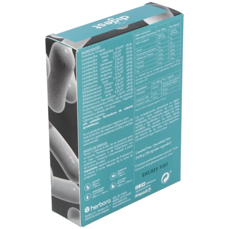 Herbora Probiotics 14 30 cápsulas | Farmacia Barata Herbora Probiotics 14 30 cápsulas | Farmacia Barata