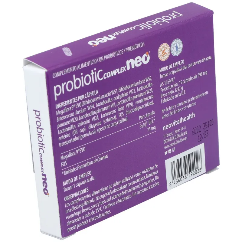 Neo Probiotic Complex 15 cápsulas | Farmacia Barata Neo Probiotic Complex 15 cápsulas | Farmacia Barata