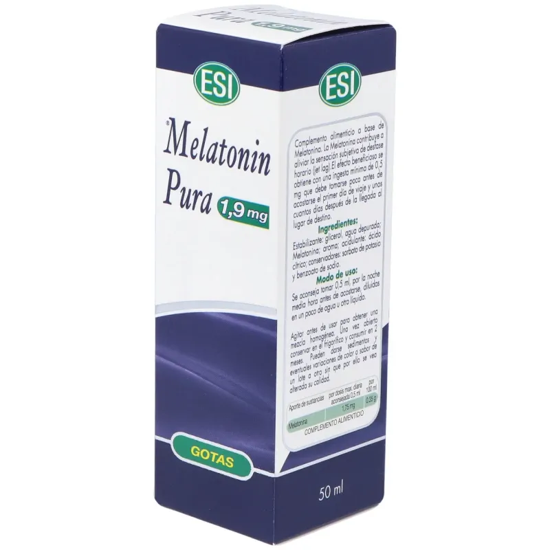 ESI Melatonina Pura 50 ml 1.9 mg | Farmacia Barata ESI Melatonina Pura 50 ml 1.9 mg | Farmacia Barata