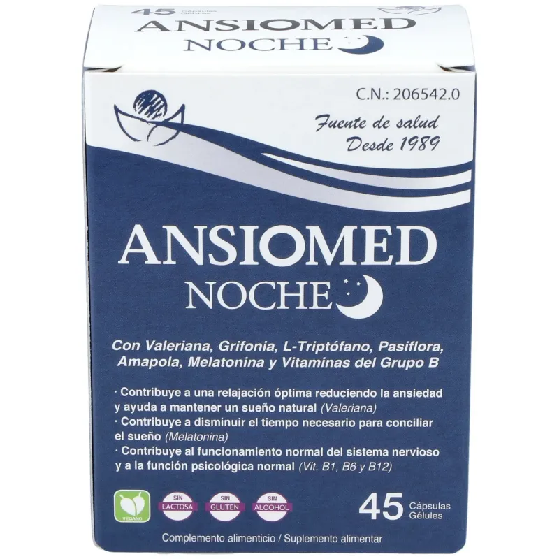Ansiomed Noche 45 cápsulas | Farmacia Barata