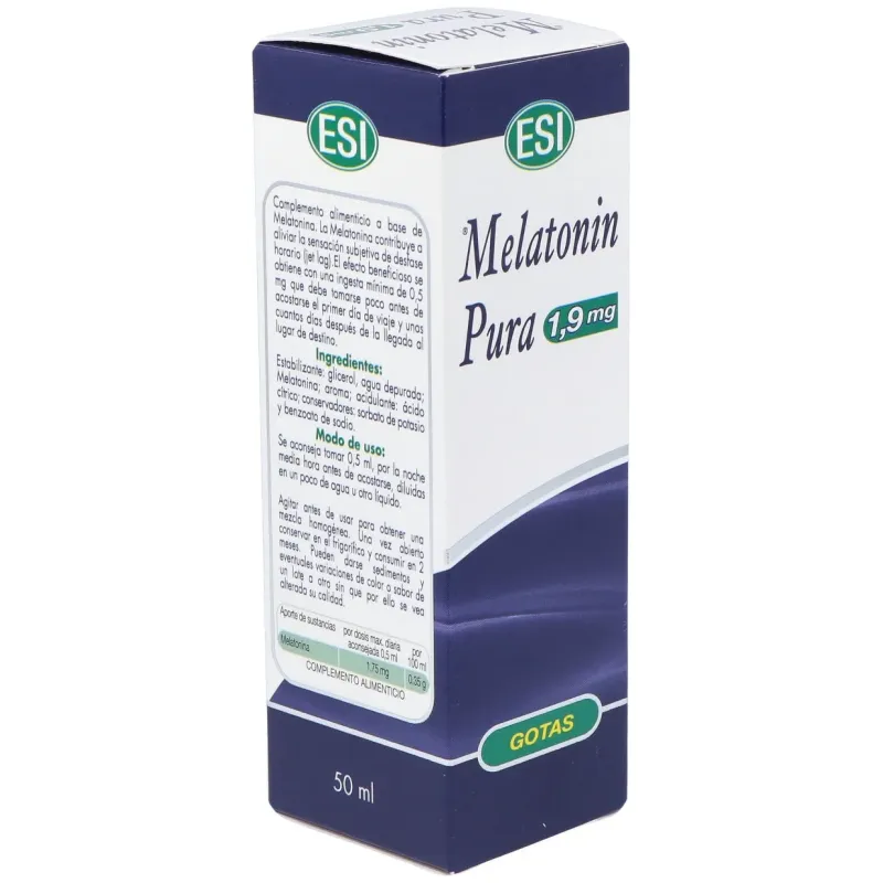 ESI Melatonina Pura 50 ml 1.9 mg | Farmacia Barata ESI Melatonina Pura 50 ml 1.9 mg | Farmacia Barata