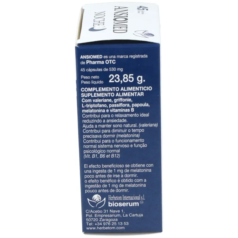 Ansiomed Noche 45 cápsulas | Farmacia Barata