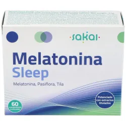 Sakai Melatonina Sleep, 60 comprimidos.