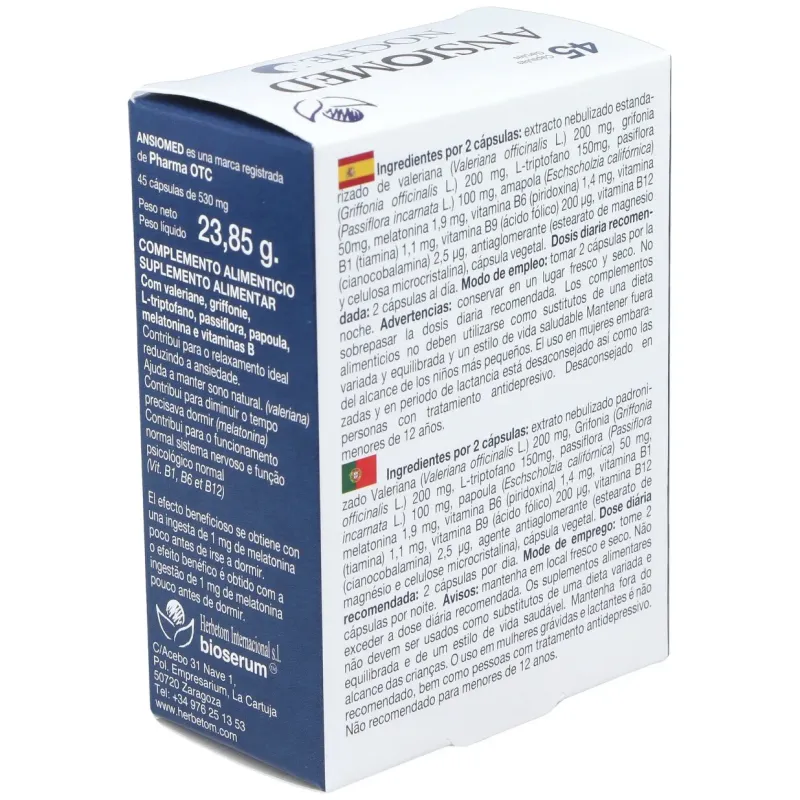 Ansiomed Noche 45 cápsulas | Farmacia Barata