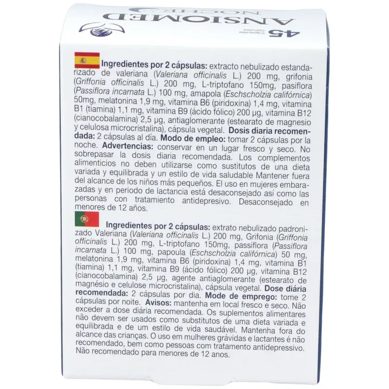 Ansiomed Noche 45 cápsulas | Farmacia Barata