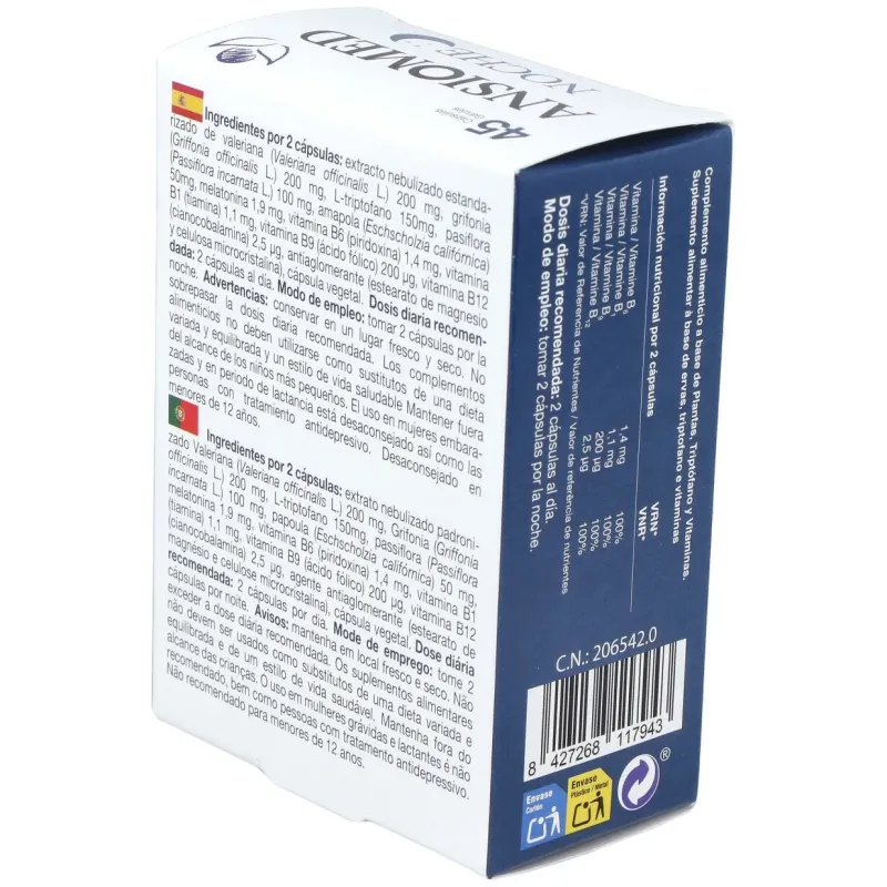 Ansiomed Noche 45 cápsulas | Farmacia Barata