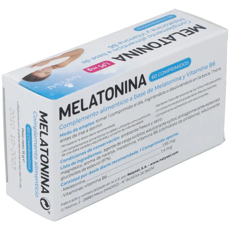 Natysal Melatonina 60 comp | Farmacia Barata Natysal Melatonina 60 comp | Farmacia Barata